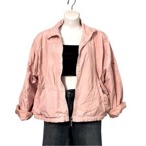 Vintage Barbie Soft Pink East West Lightweight Sporty Wind Breaker Track Jacket